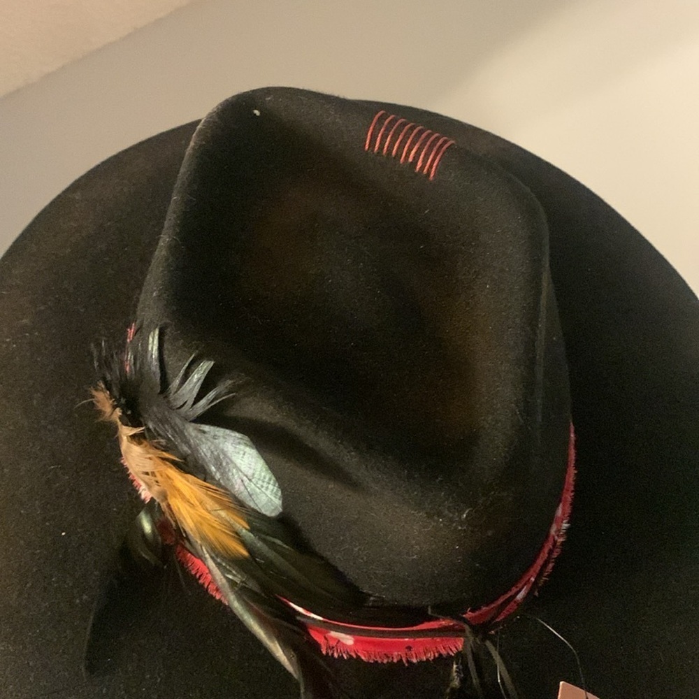 Free people fairy feather tale felt  grand central hat co new with tags - Picture 10 of 15